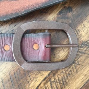 NWOT Men’s Italian leather belts and custom buckle